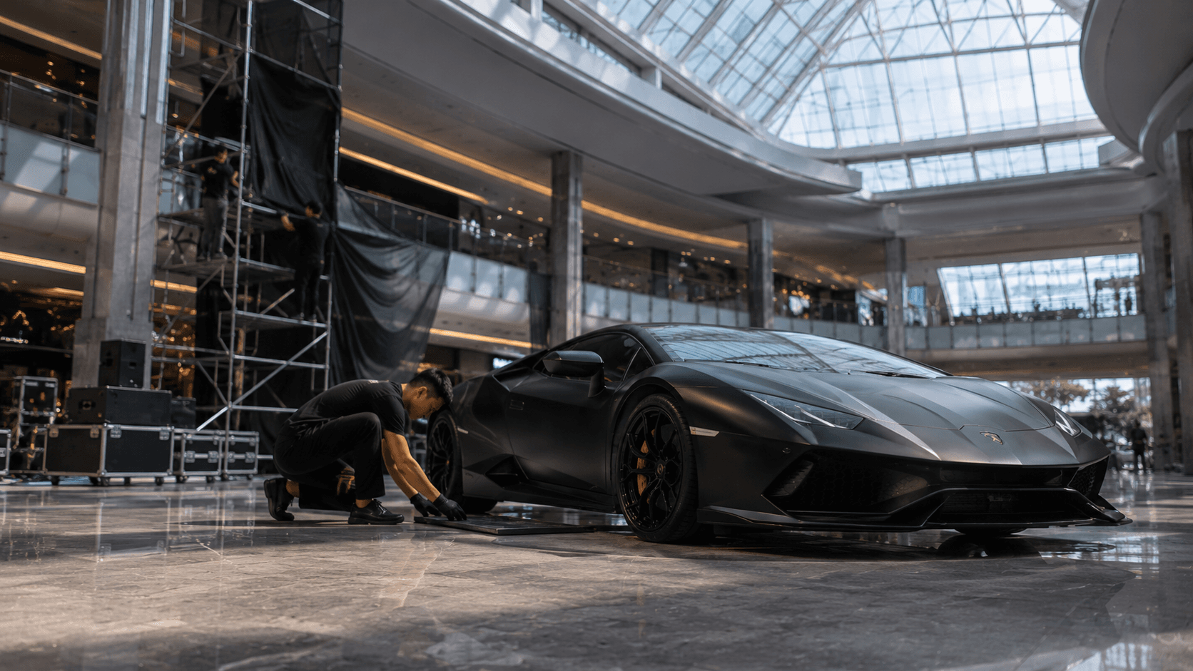 Luxury car at an event in Kuala Lumpur